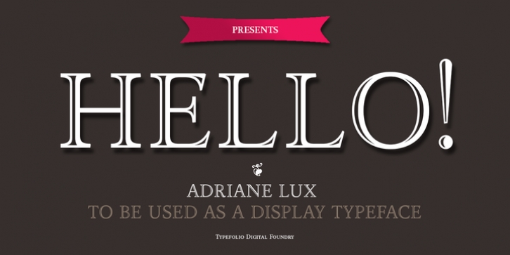 Adriane Lux font preview