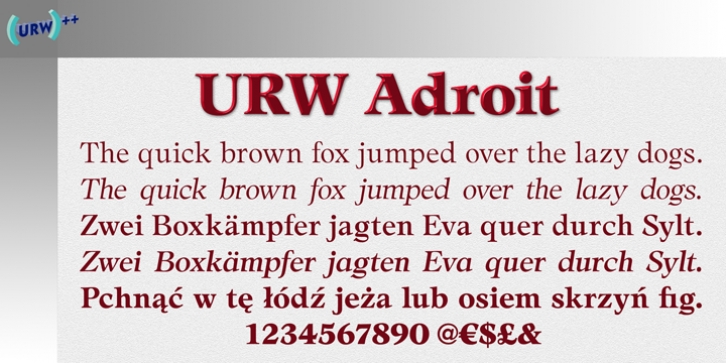 Adroit font preview