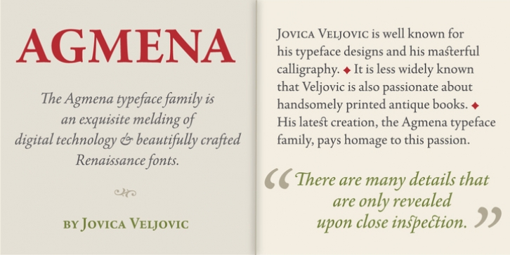 Agmena font preview