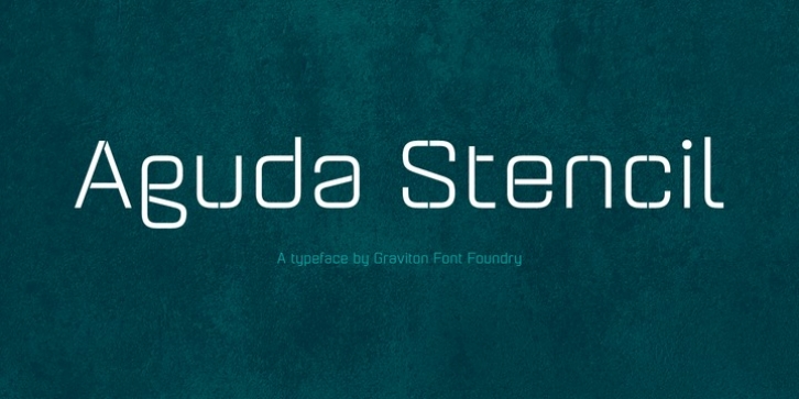 Aguda Stencil font preview