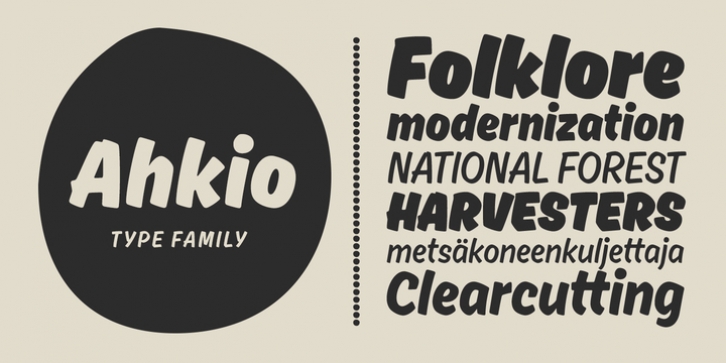 Ahkio font preview