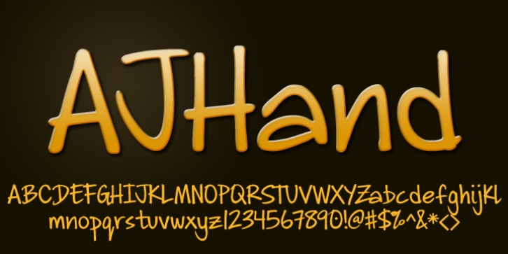 AJHand font preview