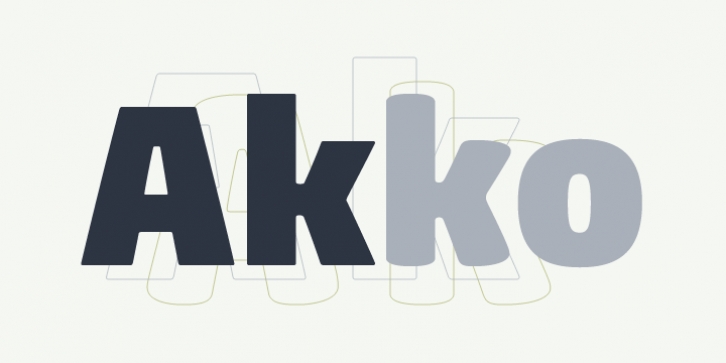 Akko Pro Rounded font preview