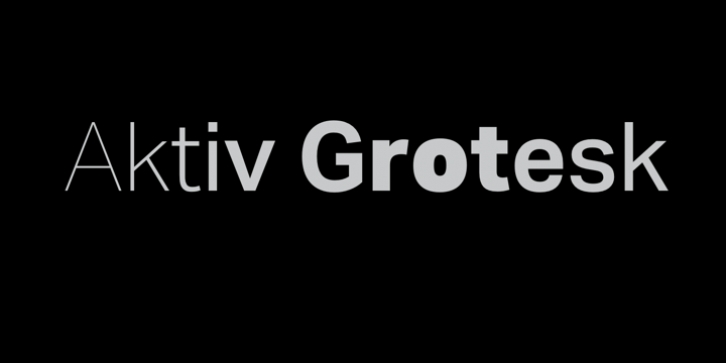 Aktiv Grotesk font preview