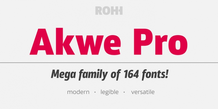 Akwe Pro font preview