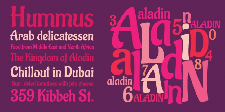 Aladin Pro font preview