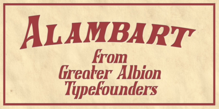 Alambart font preview