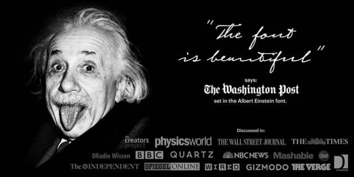 Albert Einstein font preview