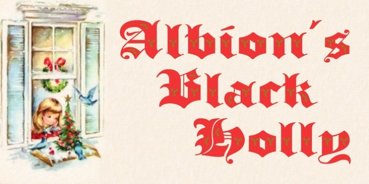 Albion's Black Holly font preview