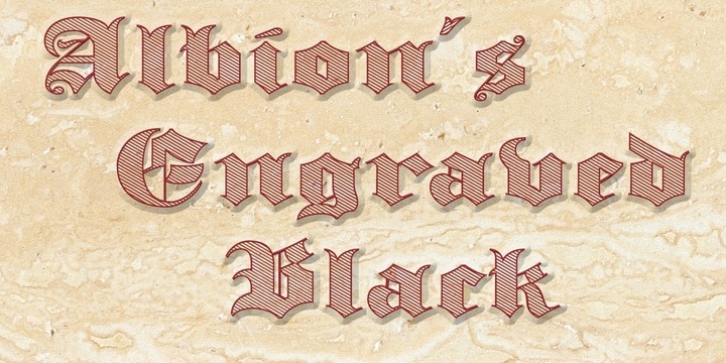 Albion's Engraved Black font preview
