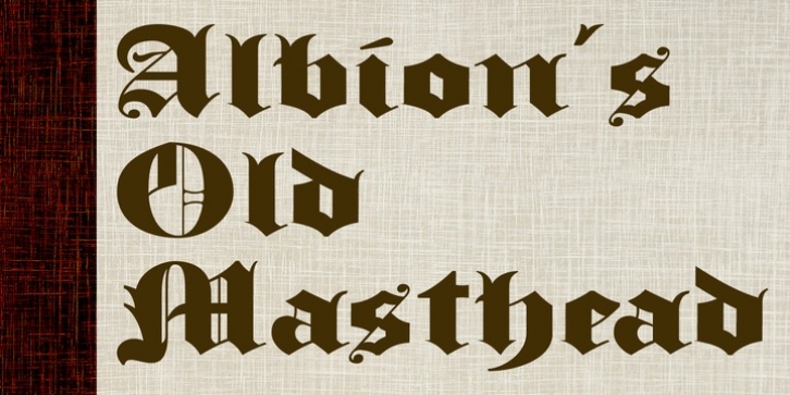 Albion's Old Masthead font preview