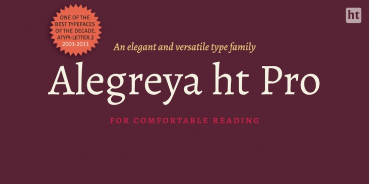 Alegreya ht Pro font preview