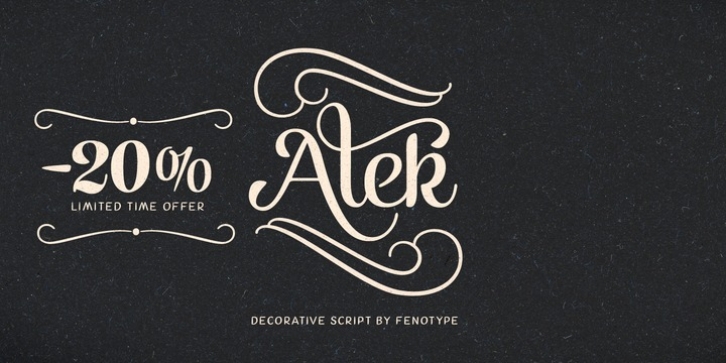 Alek font preview