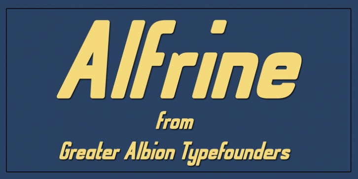 Alfrine font preview