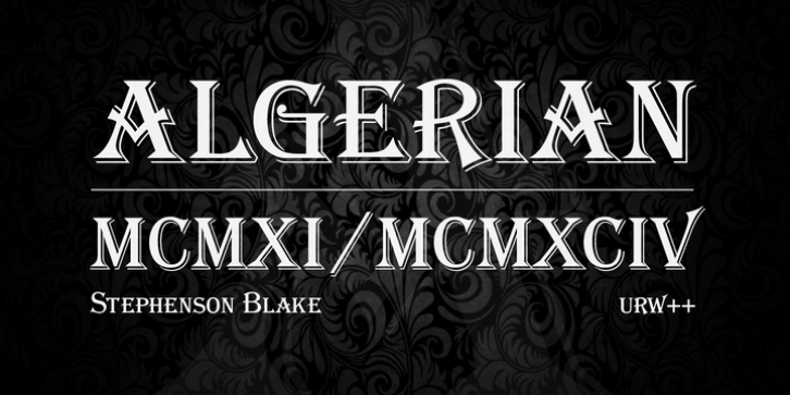 Algerian font preview