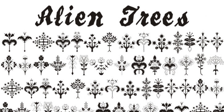 Alien Trees font preview