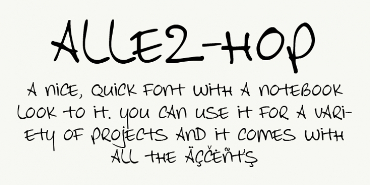 Allez Hop font preview