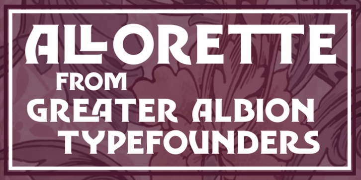 Allorette font preview