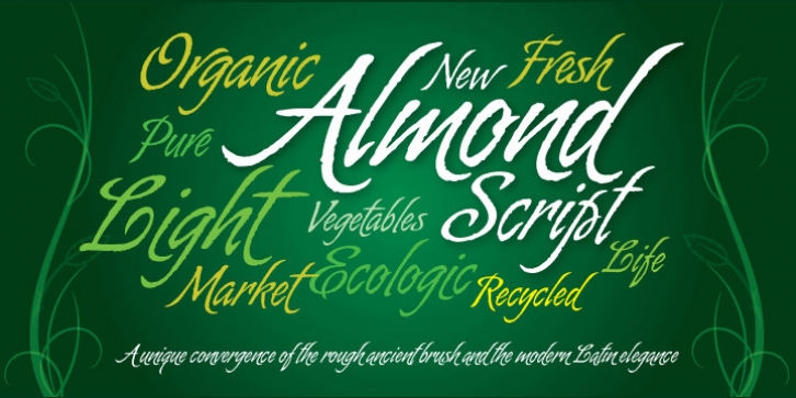 Almond Script font preview