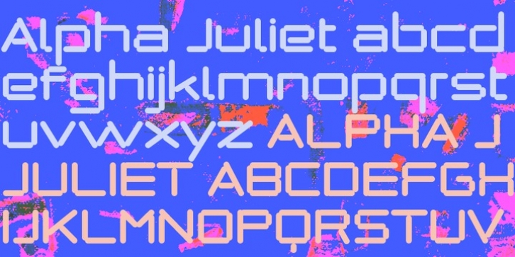 Alpha Juliet font preview