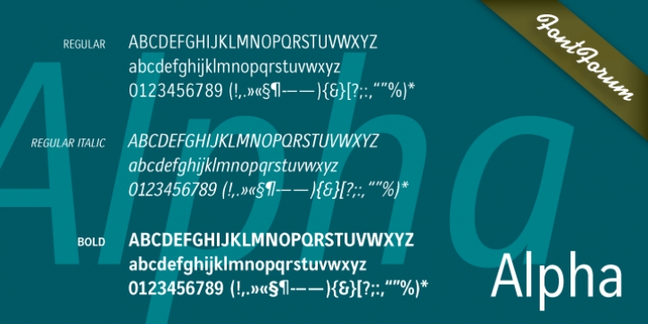 Alpha font preview