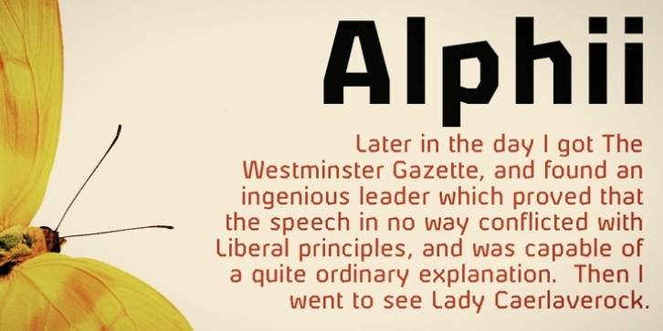 Alphii font preview