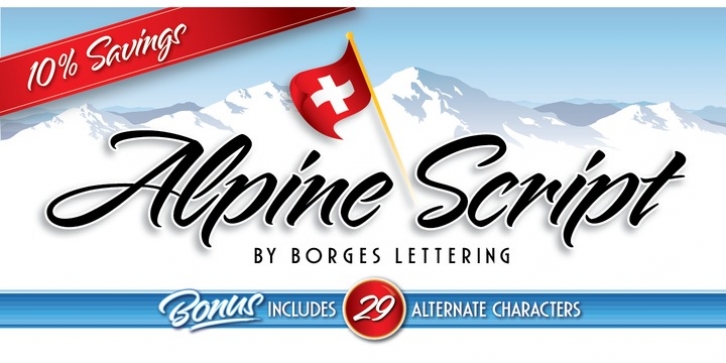 Alpine Script font preview