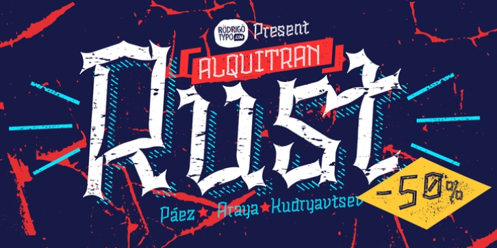 Alquitran Rust font preview