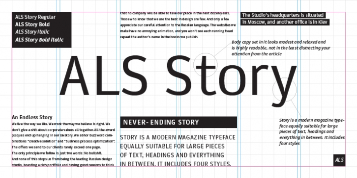 ALS Story font preview