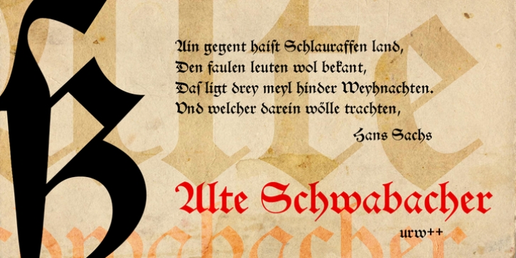 Alte Schwabacher font preview