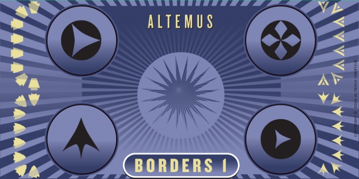 Altemus Borders font preview