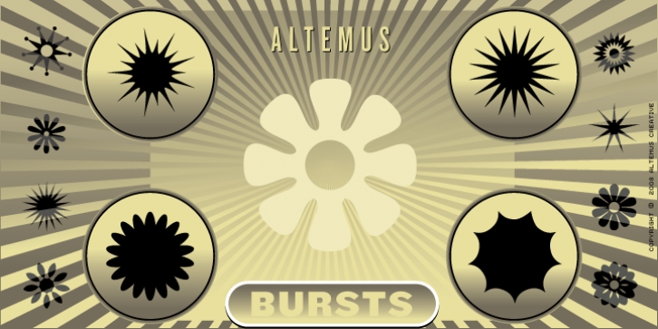 Altemus Bursts font preview