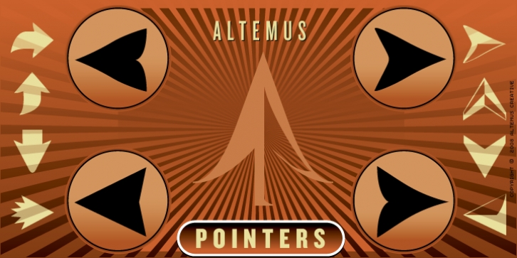 Altemus Pointers font preview