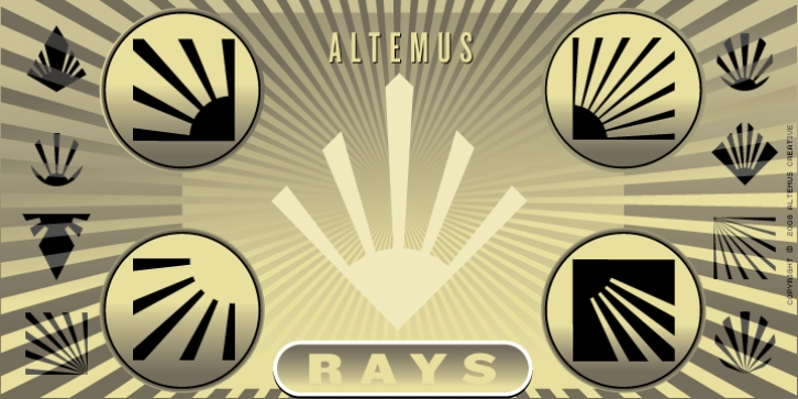 Altemus Rays font preview