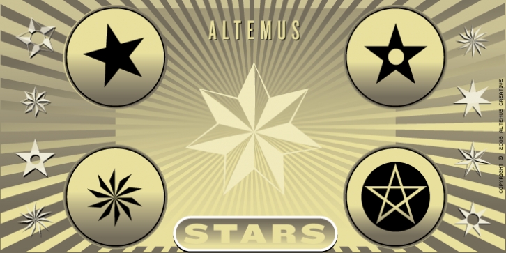 Altemus Stars font preview