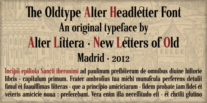 Alter Headletter font preview