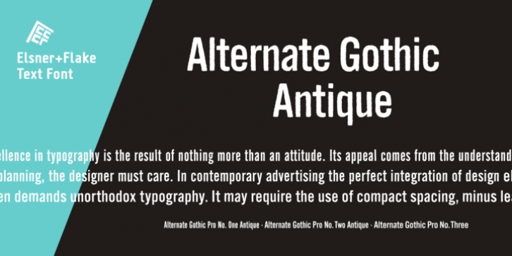 Alternate Gothic Pro Antique font preview