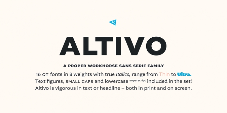 Altivo font preview