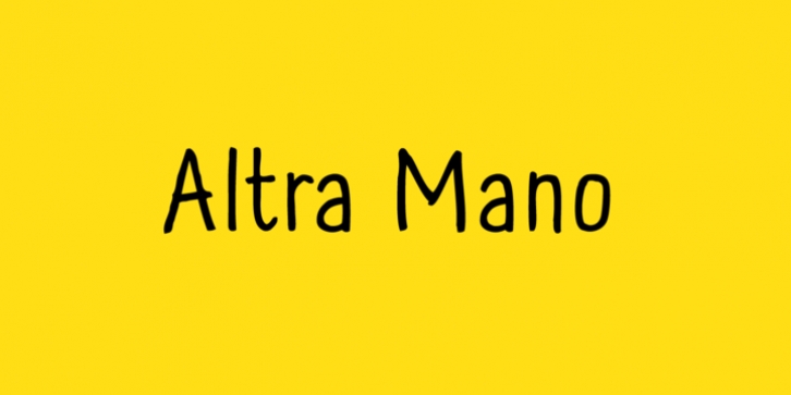 Altra Mano font preview