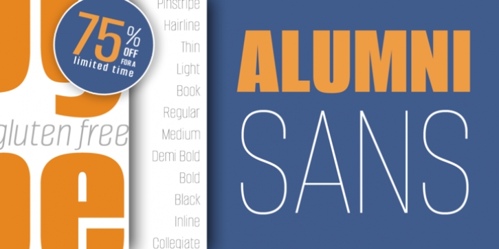 Alumni font preview