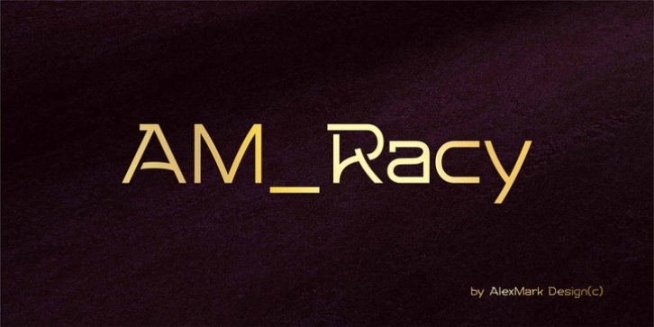AM Racy font preview