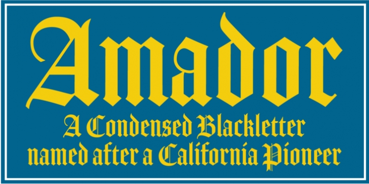 Amador font preview