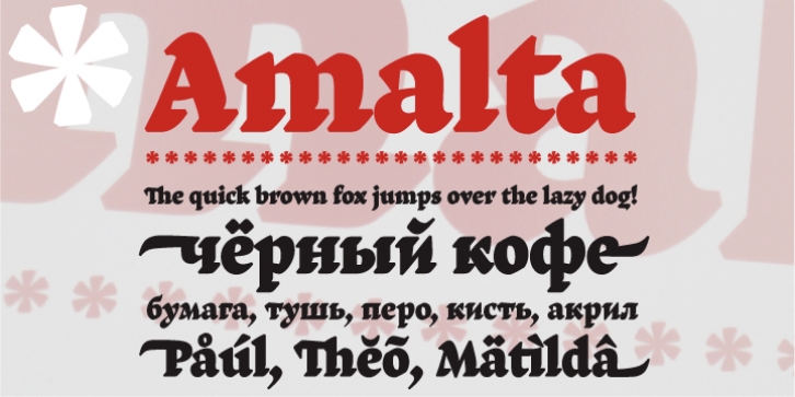 Amalta font preview