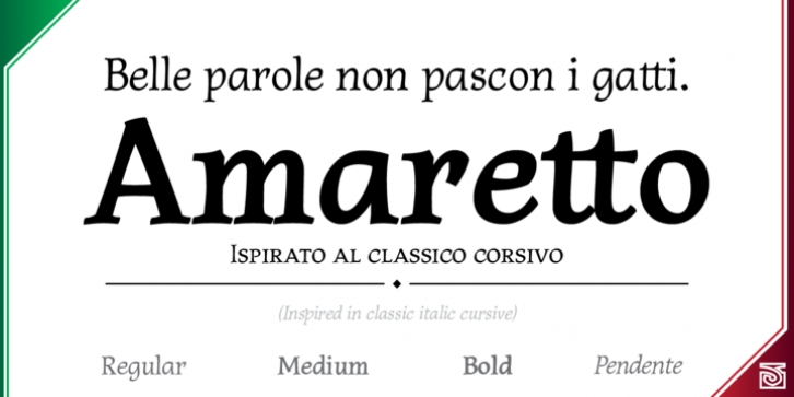 Amaretto font preview