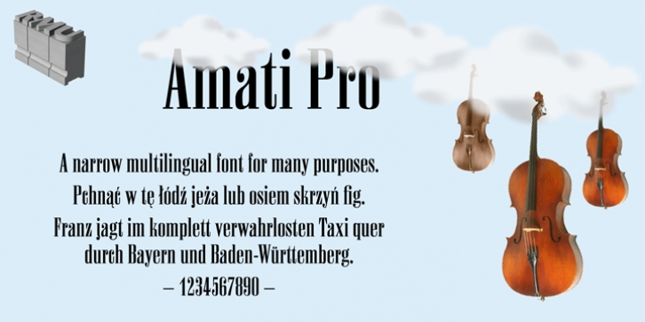 Amati Pro font preview