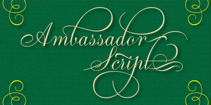 Ambassador Script font preview