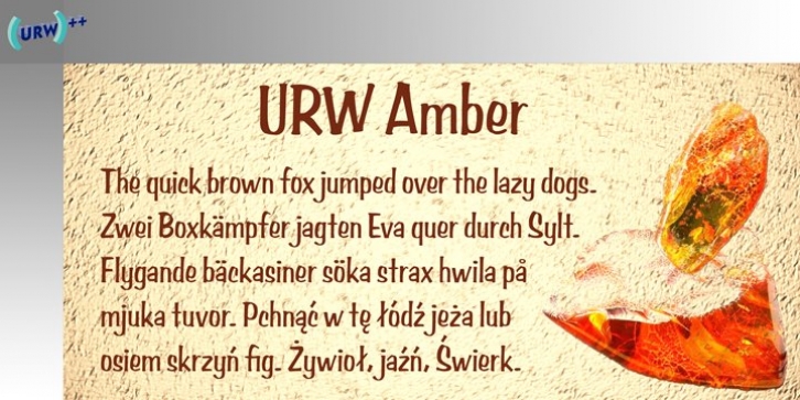 Amber font preview