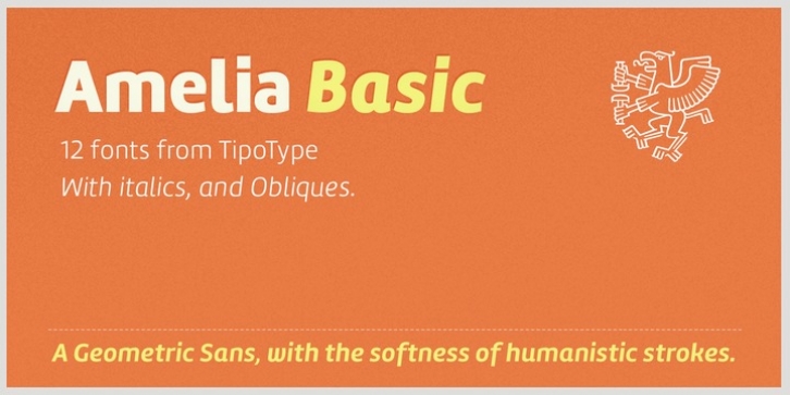 Amelia Basic font preview