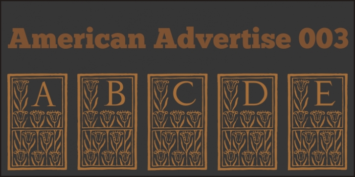 American Advertise 003 font preview