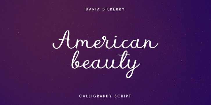 American Beauty font preview